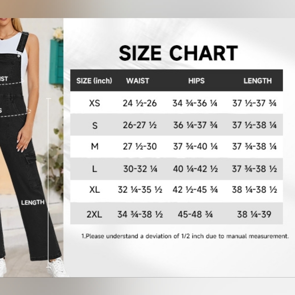 Women's Blue Denim Overalls - Picture 12 of 12